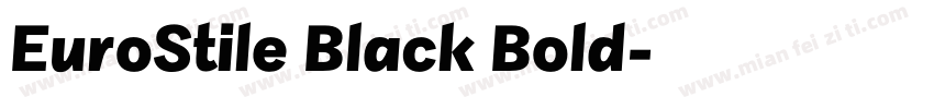 EuroStile Black Bold字体转换